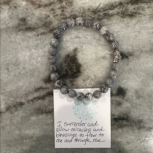 Reiki Infused Map Jasper Natural Stone Beaded Bracelet With Buddha Bead